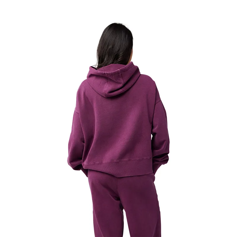 Fox Womens Wordmark Oversized Pullover Hoodie in Sangria -1