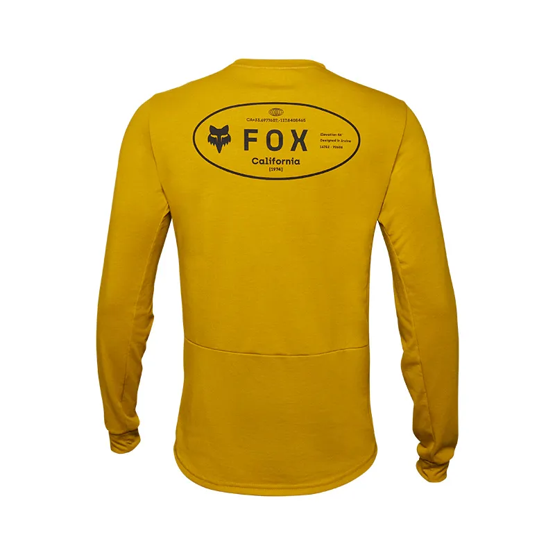 Fox Ranger DriRelease Mid Weight Long Sleeve Jersey in Mustard Yellow-1