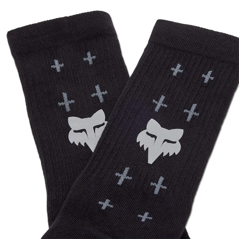 Fox 8 Inch Defend LUNAR Riding or Casual Sock in Black-1