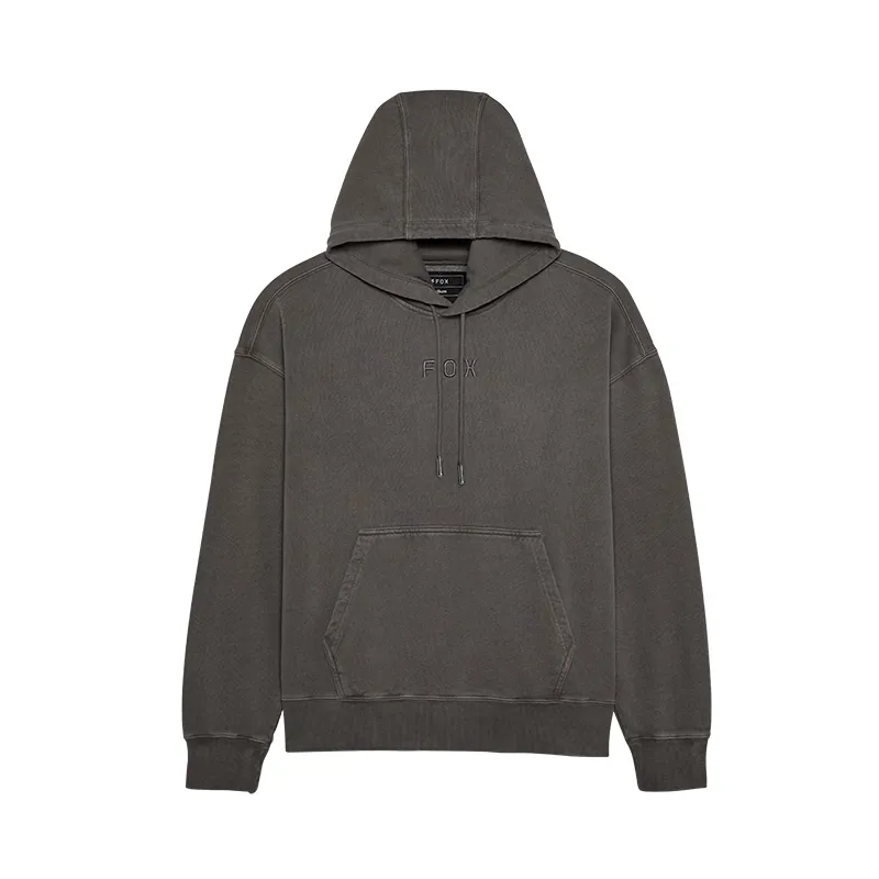Fox Wordmark Oversized Pullover Hoodie in Pewter Grey-2