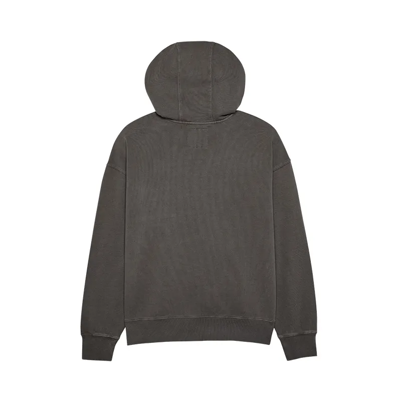 Fox Wordmark Oversized Pullover Hoodie in Pewter Grey-3