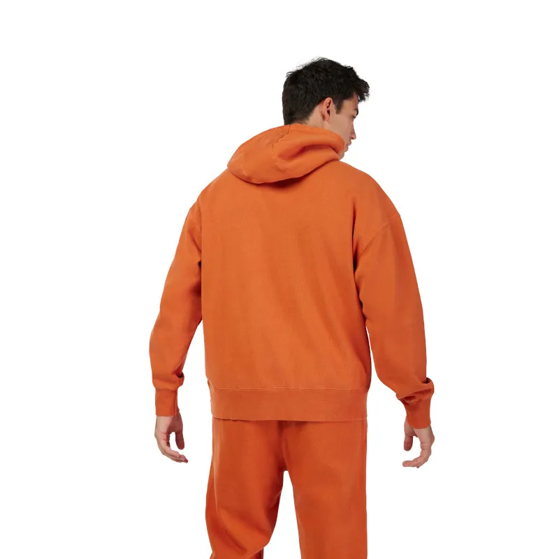 Fox Wordmark Oversized Pullover Casual Hoodie in Cognac Green-1