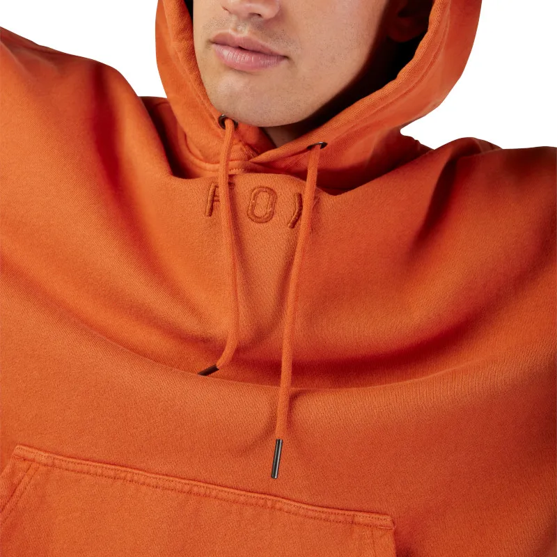Fox Wordmark Oversized Pullover Casual Hoodie in Cognac Green-4