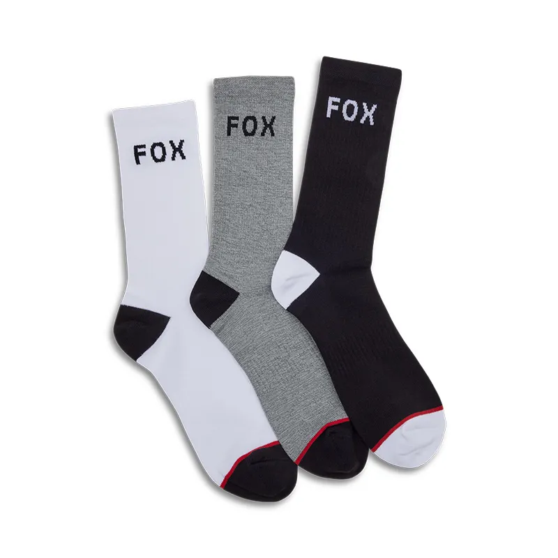 Fox 6 inch Crew Multipack Socks - 3 Pack in Multi