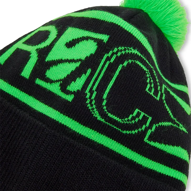 Fox Throttle Beanie in Black / Green-1