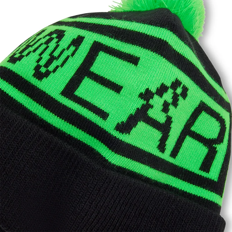 Fox Throttle Beanie in Black / Green-2