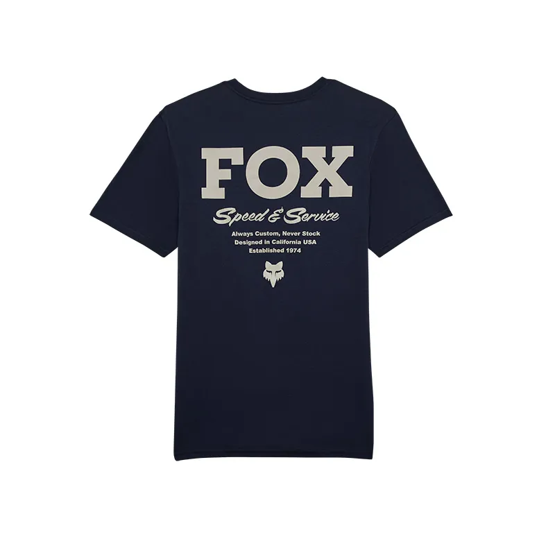 Fox Speed and Service Short Sleeve Tech Tee in Midnight Blue-3