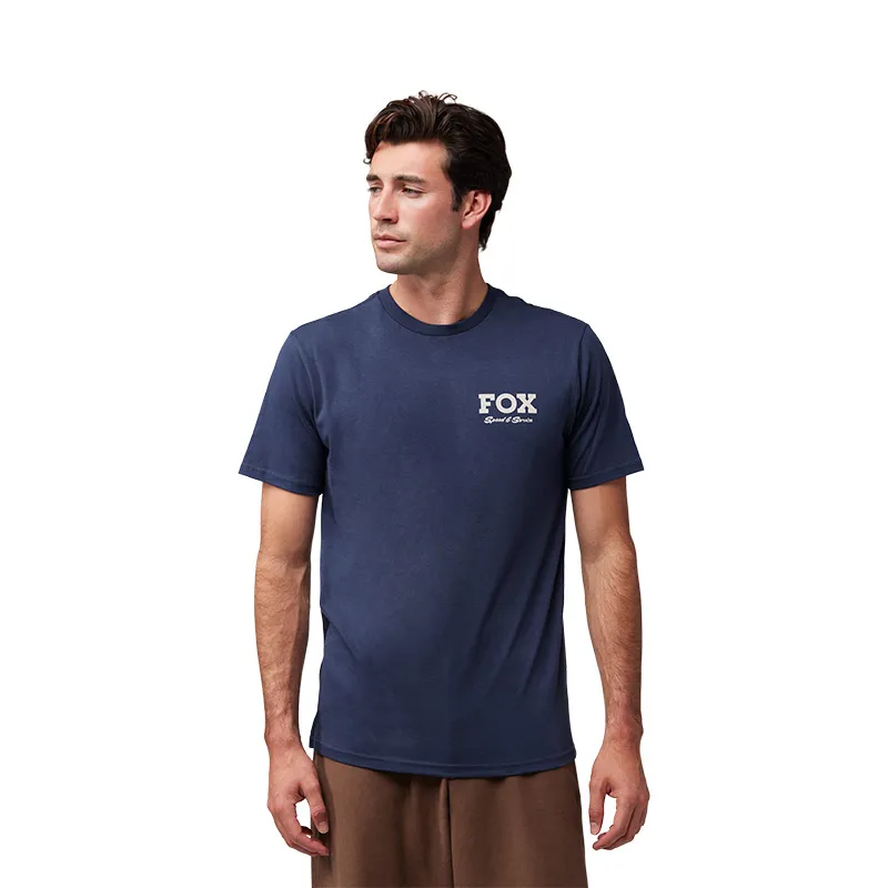 Fox Speed and Service Short Sleeve Tech Tee in Midnight Blue-1