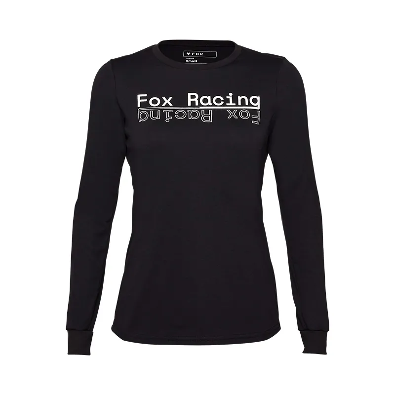 Fox Womens Ranger DriRelease MID Weight Long Sleeve Jersey in Black
