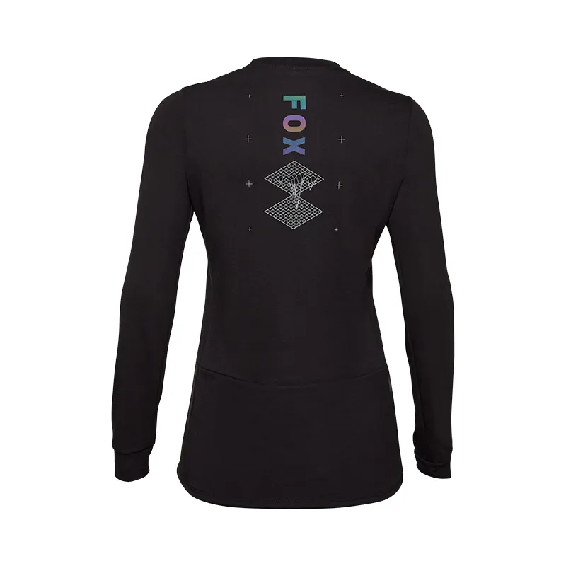 Fox Womens Ranger DriRelease Mid Long Sleeve Jersey LUNAR in Black-2