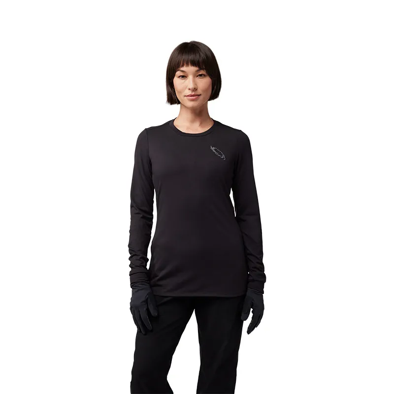 Fox Womens Ranger DriRelease Mid Long Sleeve Jersey LUNAR in Black