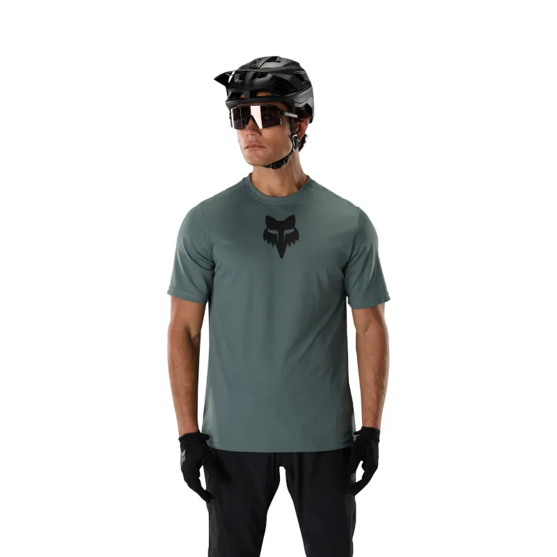 Fox Ranger Short Sleeve Jersey Fox Head in Sage Green-2