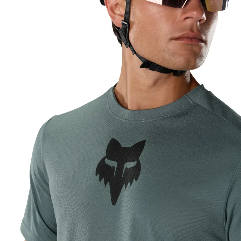 Fox Ranger Short Sleeve Jersey Fox Head in Sage Green-4