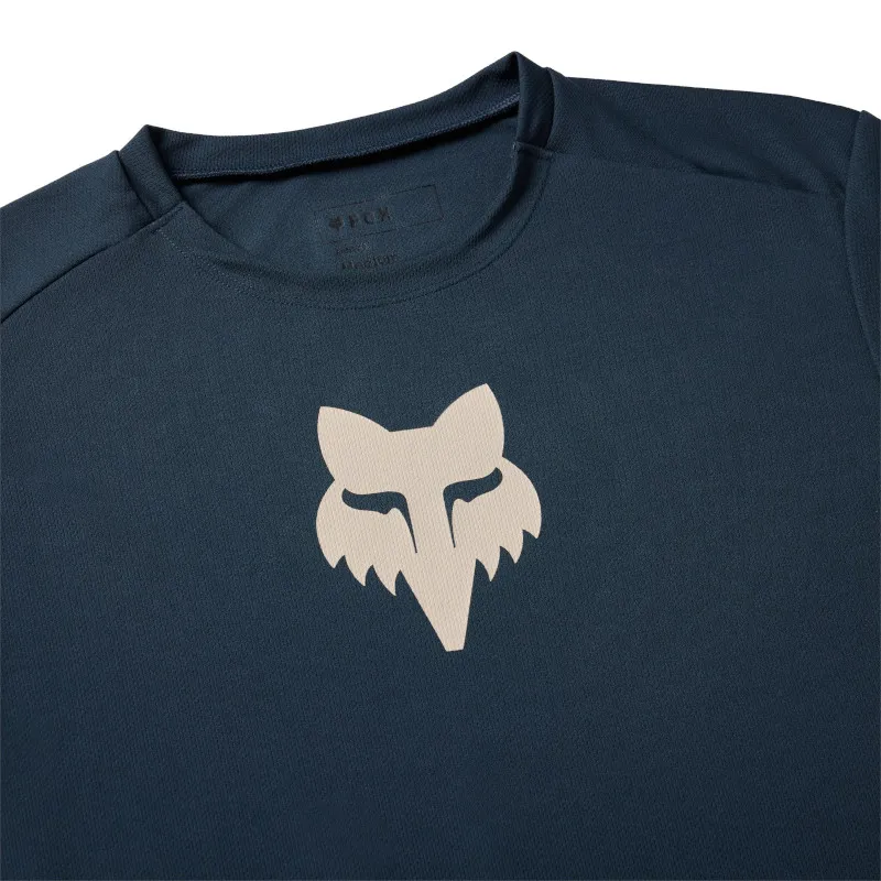 Fox Ranger Fox Head Short Sleeve Mountain Bike Jersey in Galaxy Blue