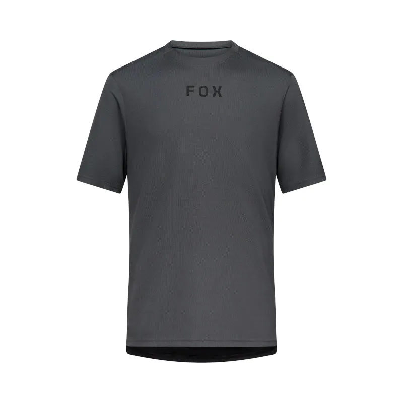 Fox Ranger Short Sleeve MTB Jersey Wordmark in Dark Shadow