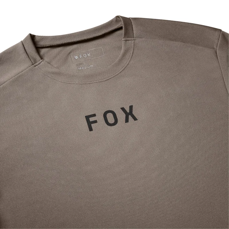 Fox Ranger Short Sleeve Mountain Bike Jersey Wordmark in Nutmeg Brown-2
