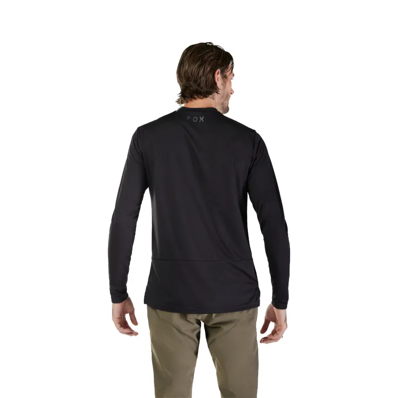 Fox Ranger Fox Head Long Sleeve MTB Jersey in Black-1
