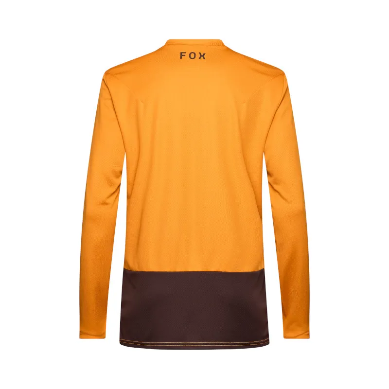Fox Foxhead Ranger Long Sleeve Mountain Bike Jersey in Carmel Brown-1