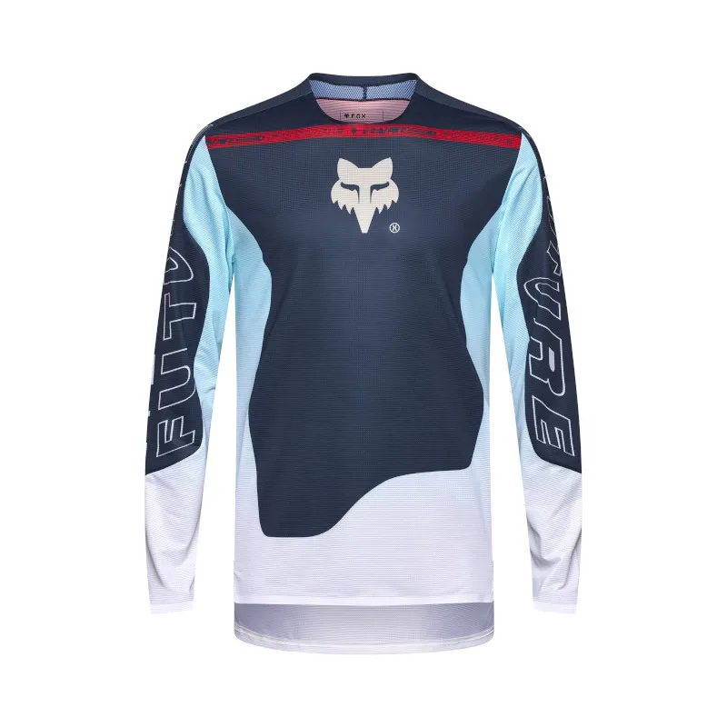 Fox Flexair Elevated Long Sleeve Mountain Bike Jersey in Midnight Blue