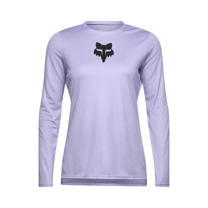 Fox Womens Ranger Long MTB Jersey Fox Head in Lilac