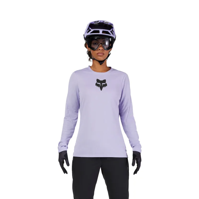 Fox Womens Ranger Long MTB Jersey Fox Head in Lilac-2