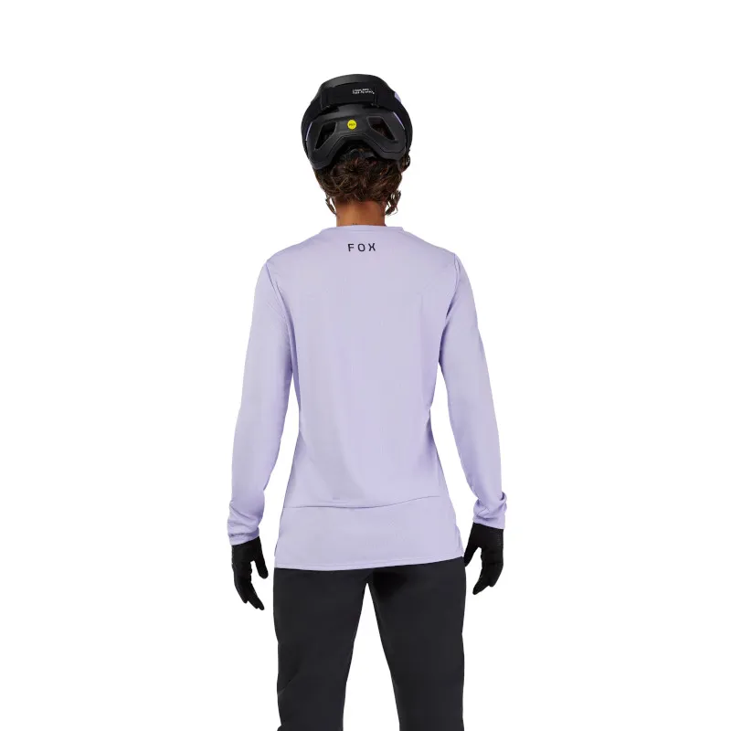 Fox Womens Ranger Long MTB Jersey Fox Head in Lilac-3