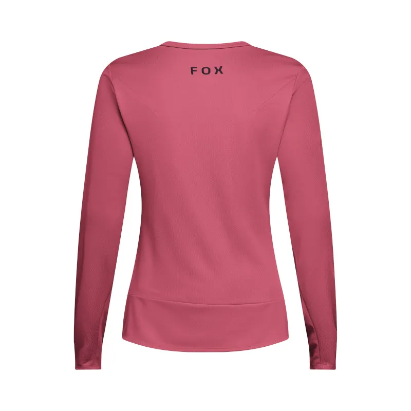 Fox Womens Ranger Long Sleeve Jersey Foxhead in Berry-2