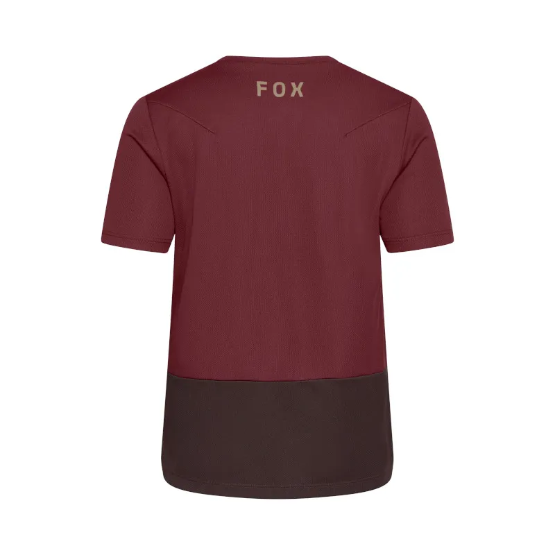 Fox Youth Ranger Short Sleeve Mountain Bike Jersey in Rust Brown-1