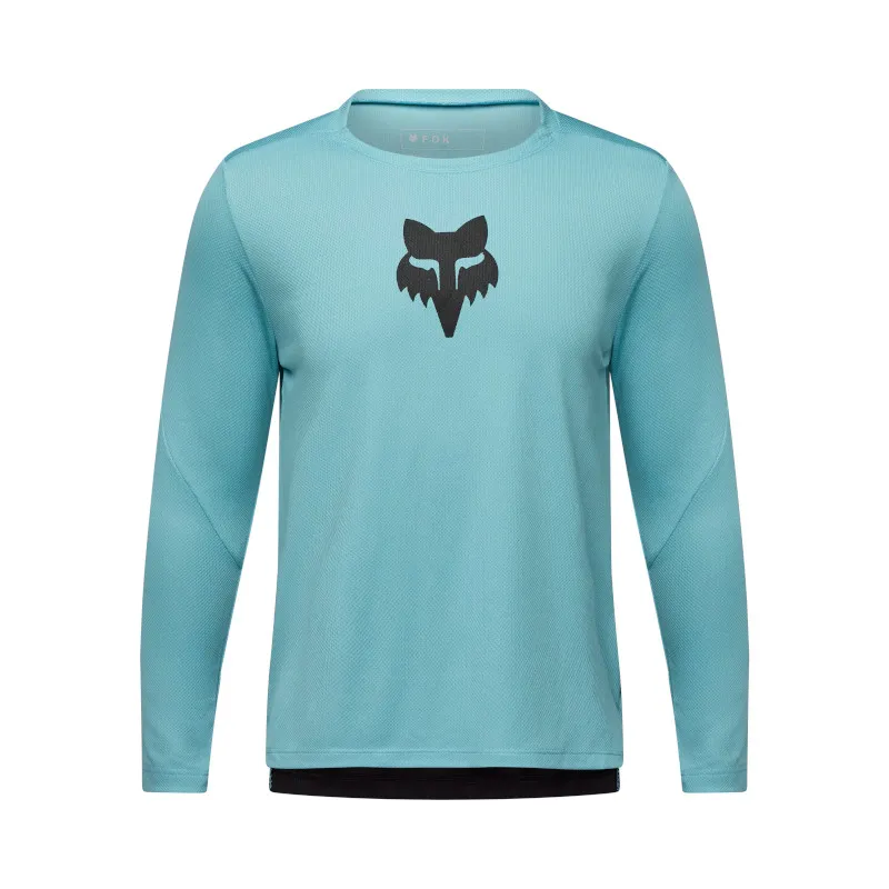 Fox Youth Ranger Long Sleeve MTB Jersey Fox Head in Vintage Wash