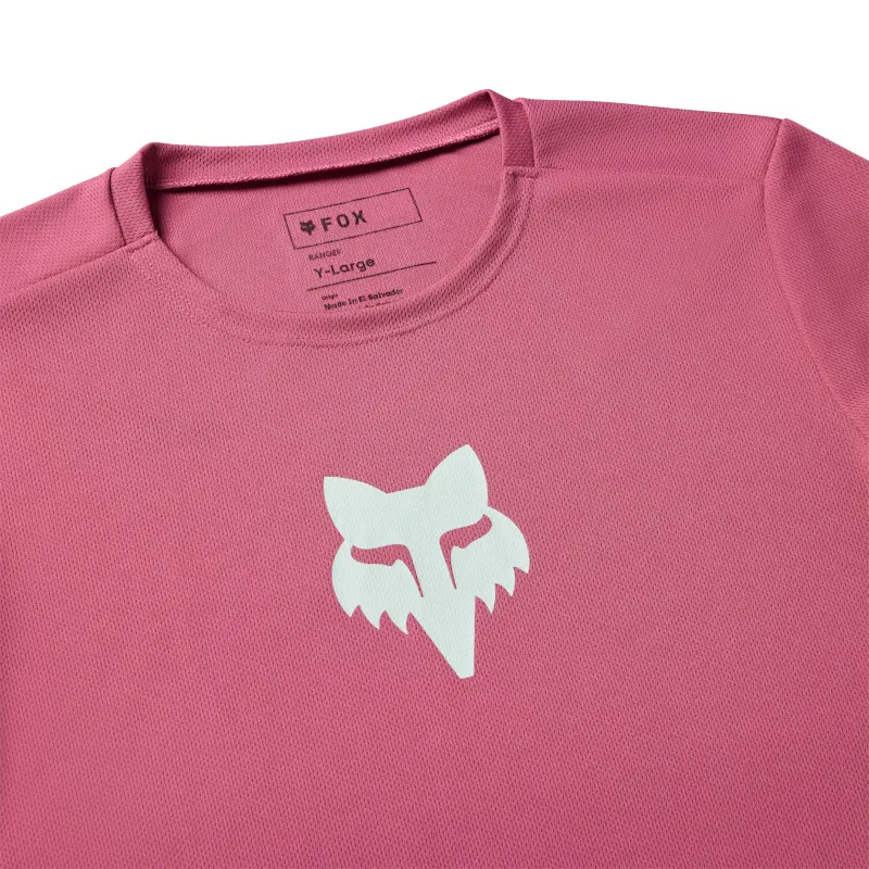Fox Youth Ranger Fox Head Long Sleeve Jersey in Berry-2