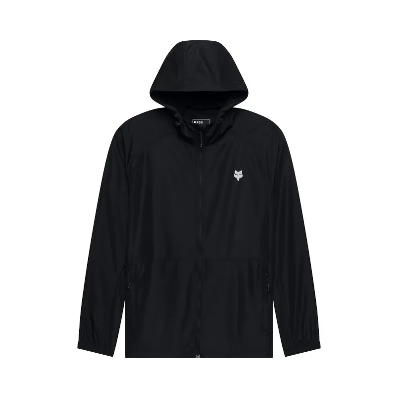 Fox Head Windbreaker Jacket in Black-2