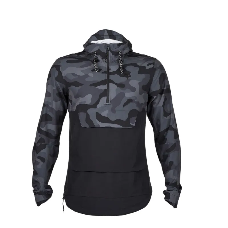 Fox Ranger Wind Pullover  Hoodie Jacket in Black Camo-2