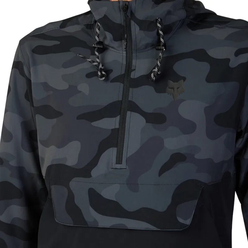 Fox Ranger Wind Pullover  Hoodie Jacket in Black Camo-4