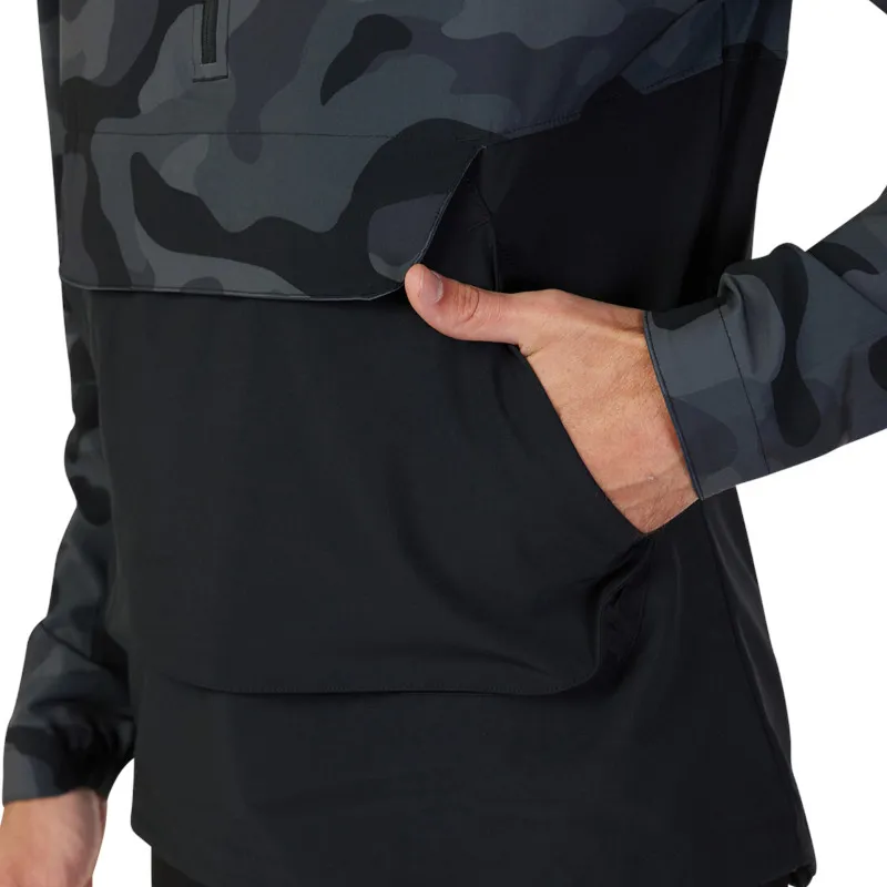 Fox Ranger Wind Pullover  Hoodie Jacket in Black Camo-5