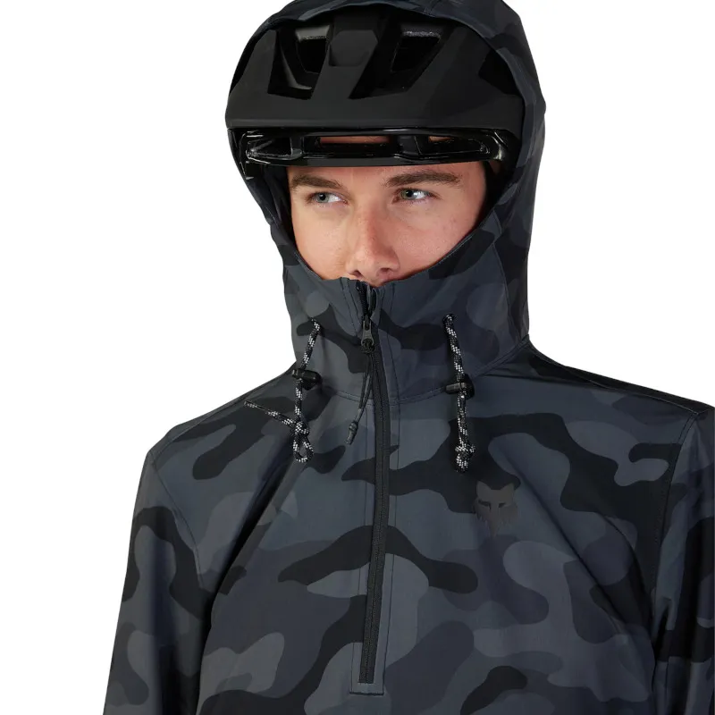 Fox Ranger Wind Pullover  Hoodie Jacket in Black Camo-8