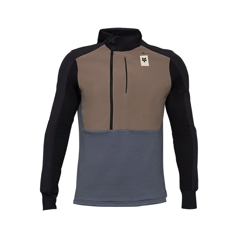 Fox Defend Thermal Winter Polartec Hoodie Jersey in Ash-1