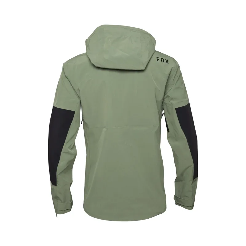 Fox Defend 3 Layer Fully Waterproof Mountain Bike Jacket in Moss-1