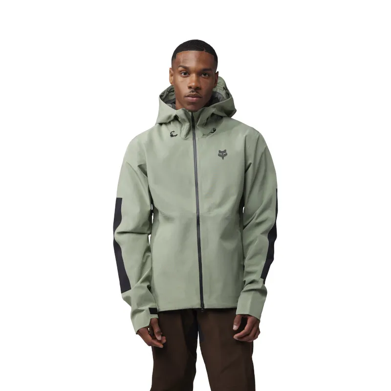 Fox Defend 3 Layer Fully Waterproof Mountain Bike Jacket in Moss-2