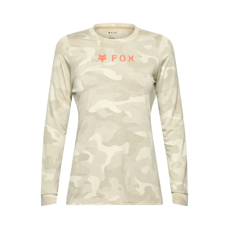 Fox Womens Ranger TruDri Long Sleeve MTB Jersey in Cream