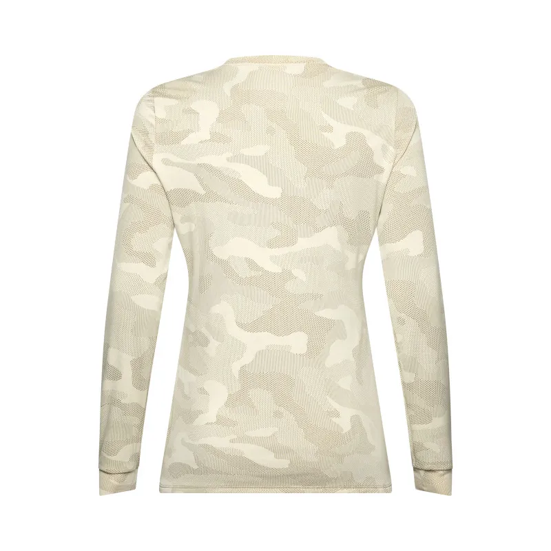 Fox Womens Ranger TruDri Long Sleeve MTB Jersey in Cream-1