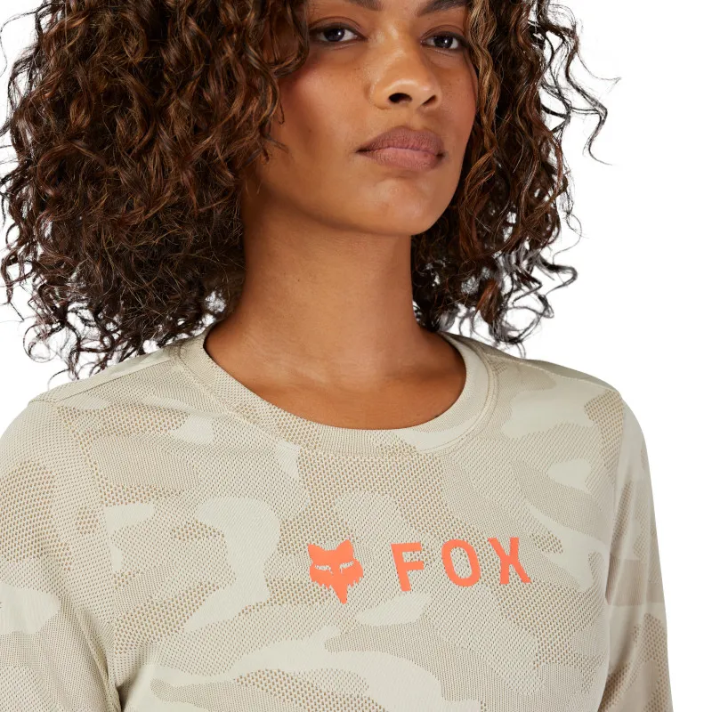 Fox Womens Ranger TruDri Long Sleeve MTB Jersey in Cream-4