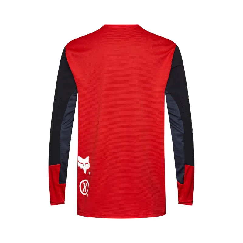 Fox Defend Elevated Long Sleeve MTB Jersey  in Flo Red-2