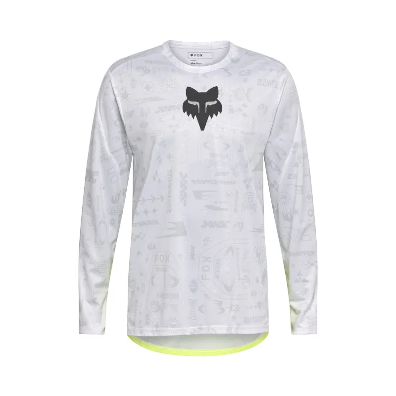 Fox Ranger Long Sleeve LUNAR Jersey Special Edition in White-1
