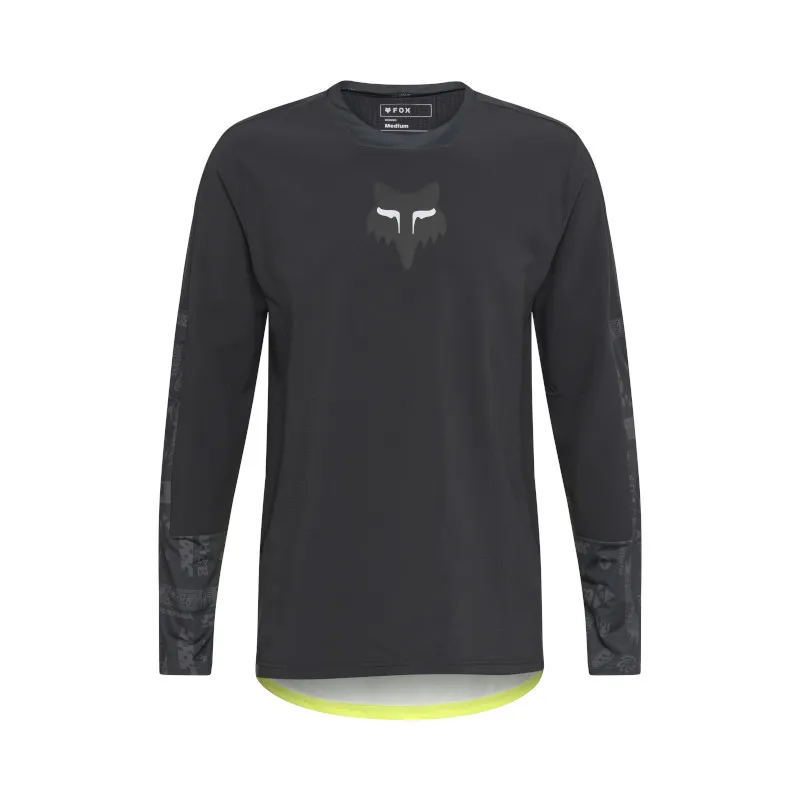 Fox Defend Long Sleeve Thermal LUNAR Jersey in Black