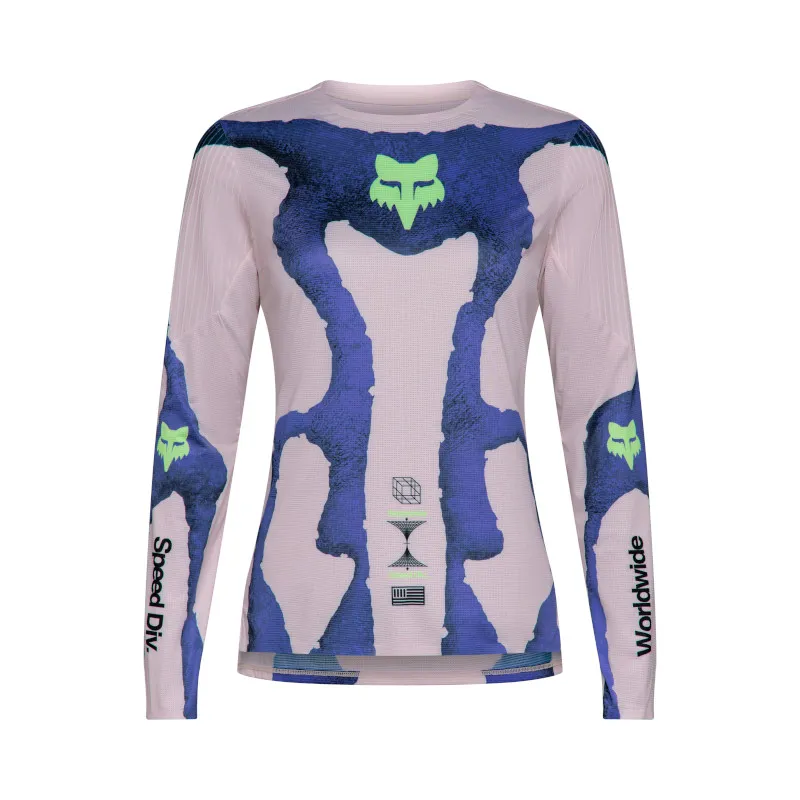 Fox Womens Flexair Awareness Limited Edition LS Jersey in Chalk White