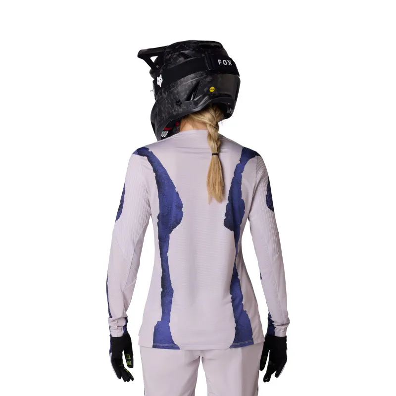 Fox Womens Flexair Awareness Limited Edition LS Jersey in Chalk White-3