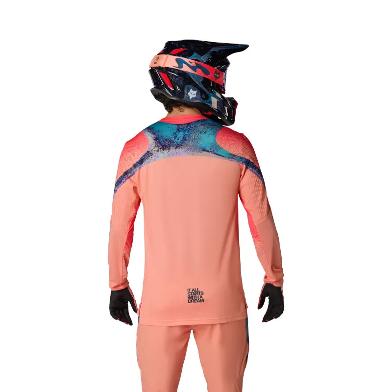 Fox Flexair Long Sleeve Vision MTB Jersey - Limited Edition in Peach-2