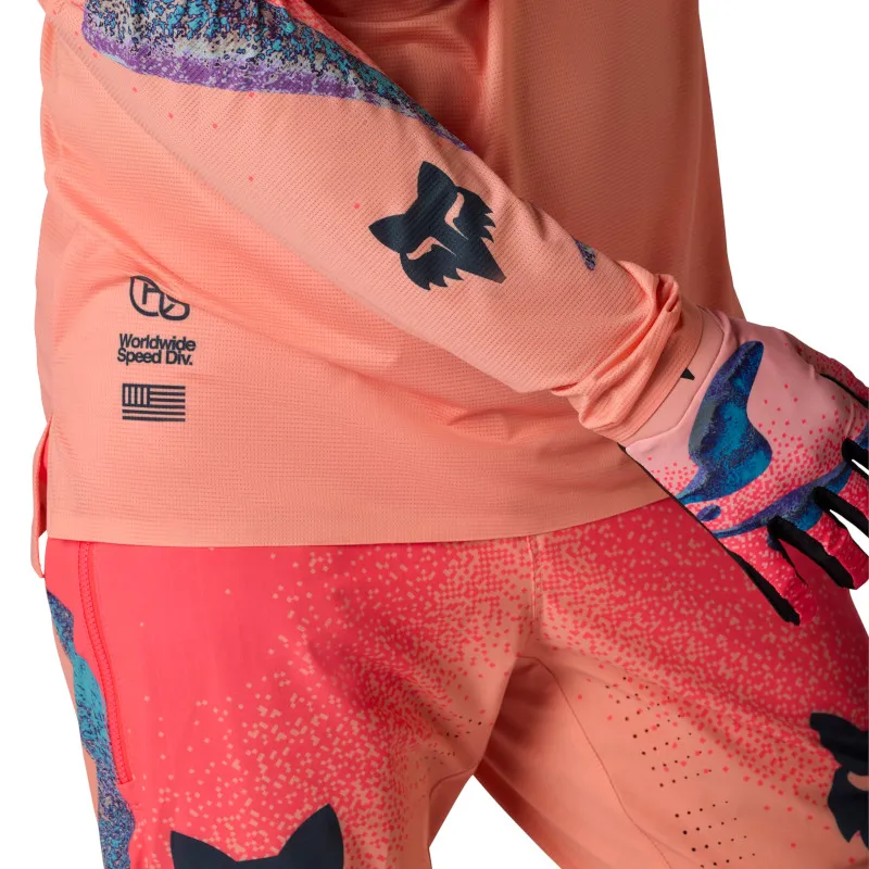 Fox Flexair Long Sleeve Vision MTB Jersey - Limited Edition in Peach-5