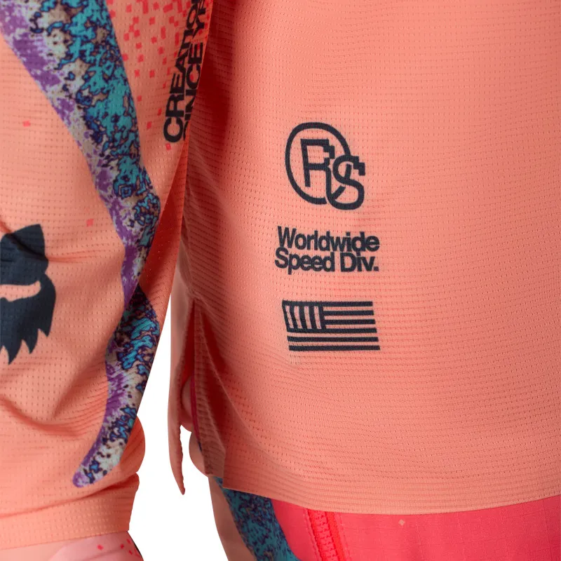 Fox Flexair Long Sleeve Vision MTB Jersey - Limited Edition in Peach-3