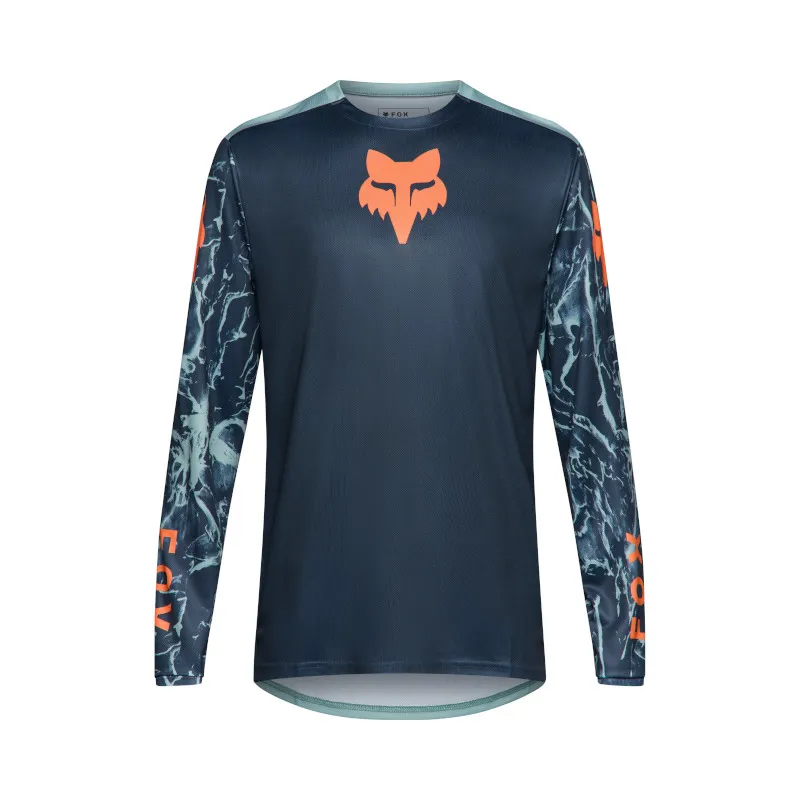 Fox Ranger Long Sleeve Jersey Image Print in Arctic Blue-1